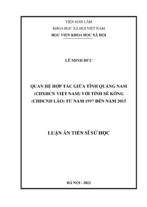 Quan Hệ Hợp Tác Giữa Tỉnh Quảng Nam và Tỉnh Sê Kông