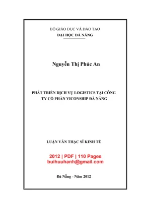 Luận văn Logistics: Phát triển tại Viconship Đà Nẵng (PDF)