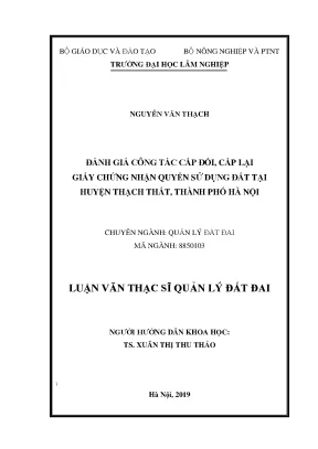 Đánh Giá Công Tác Cấp Đổi Giấy Chứng Nhận Quyền Sử Dụng