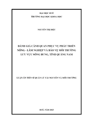 Đánh Giá Cảnh Quan Phục Vụ Phát Triển Nông - Lâm Nghiệp