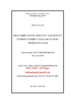 Luận văn phát triển nguồn nhân lực công ty An Ngãi