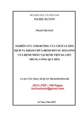 Chất lượng Dịch vụ khám chữa bệnh: Ảnh hưởng đến Sự Hài