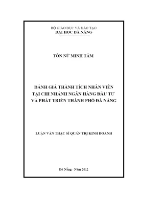 Luận văn: Đánh giá thành tích nhân viên tại ngân hàng BIDV