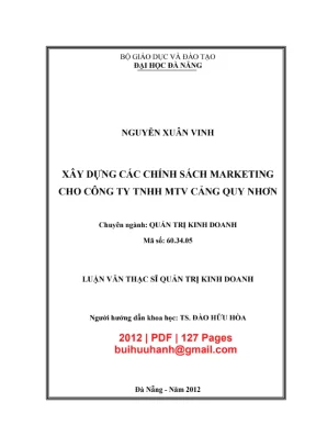 Luận văn: Chính sách marketing cho Cảng Quy Nhơn