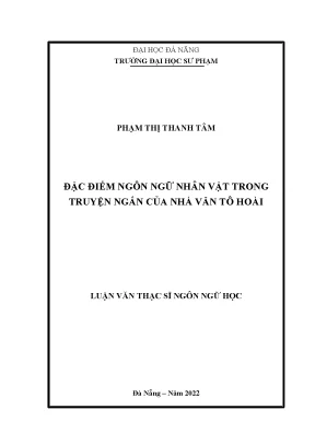 Đặc Điểm Ngôn Ngữ Nhân Vật Trong Truyện Ngắn Tô Hoài
