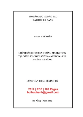 Luận văn marketing truyền thông tại Vina Acecook Đà Nẵng