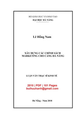 Luận văn: Chính sách Marketing cho Cảng Đà Nẵng
