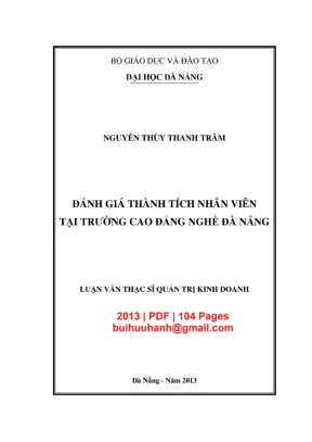 Luận văn: Đánh giá thành tích nhân viên [Full PDF]