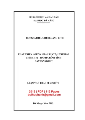 Phát triển nguồn nhân lực: Luận văn thạc sĩ kinh tế.