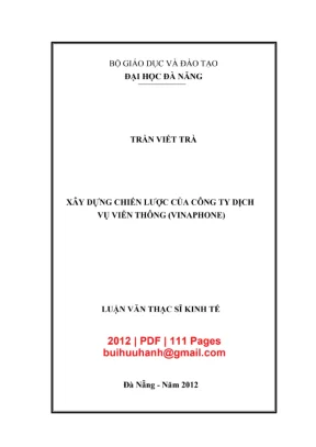 Luận văn thạc sĩ: Chiến lược cạnh tranh của Vinaphone