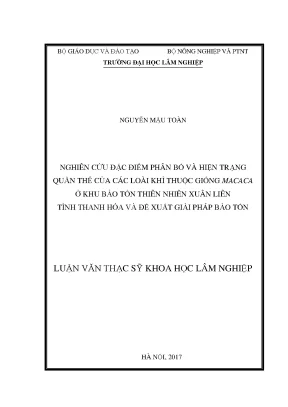 Nghiên Cứu Quần Thể Khỉ Giống Macaca Tại Khu Bảo Tồn