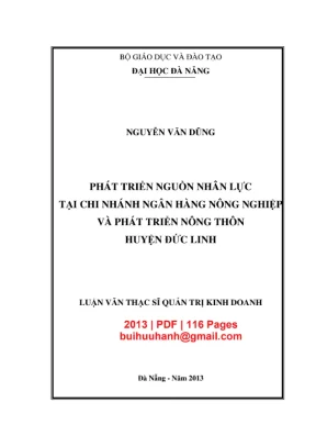 Phát triển nguồn nhân lực tại ngân hàng Nông nghiệp Đức Linh