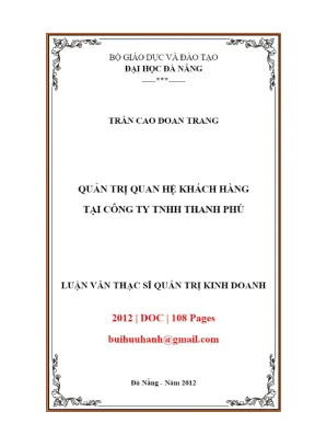 Luận văn Quản trị quan hệ khách hàng tại Cty Thanh Phú