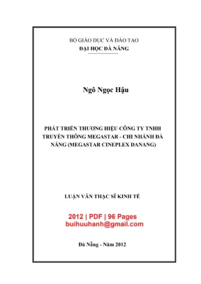 Luận văn: Phát triển thương hiệu Megastar Đà Nẵng