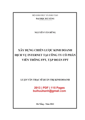 Luận văn: Chiến lược kinh doanh dịch vụ Internet FPT