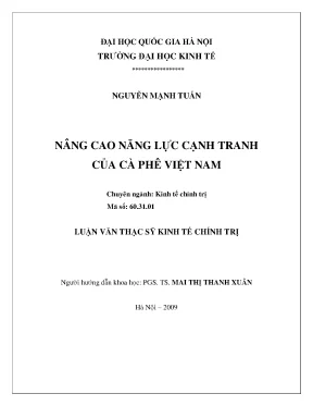 Nâng Cao Năng Lực Cạnh Tranh Cà Phê Việt Nam