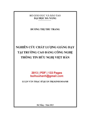 Nghiên cứu Chất lượng Giảng dạy tại cao đẳng Việt - Hàn 
