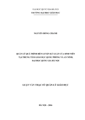 Quản lý rèn luyện kỷ luật sinh viên tại Trung tâm