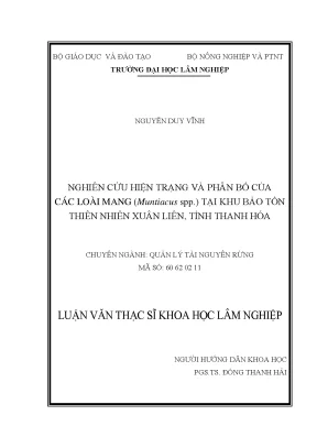Nghiên Cứu Phân Bố Các Loài Mang (Muntiacus spp.) Tại