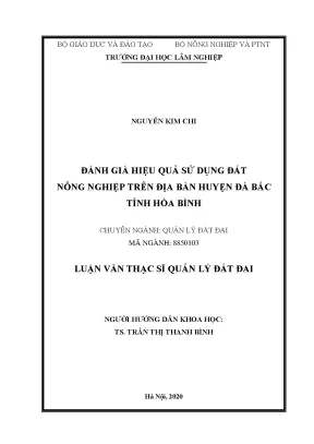 Đánh Giá Hiệu Quả Sử Dụng Đất Nông Nghiệp Tại Huyện Đà