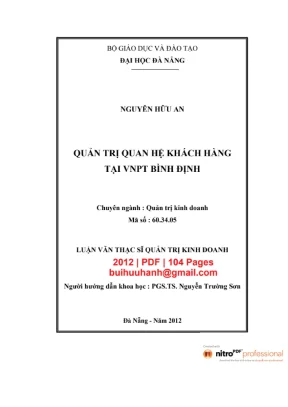 Luận văn: Quản trị quan hệ khách hàng tại VNPT Bình Định