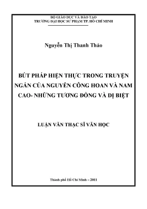 Bút pháp hiện thực trong truyện ngắn Nguyễn Công Hoan và
