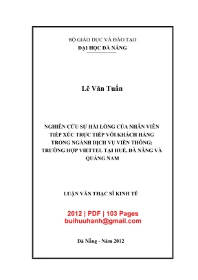 Nghiên cứu sự hài lòng của nhân viên Viettel [Luận văn]