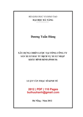 Luận văn thạc sĩ xây dựng chiến lược tại PISICO