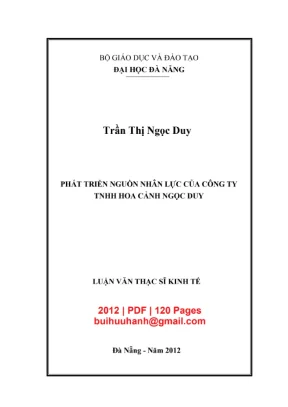 Phát triển Nguồn nhân lực tại Công ty TNHH Hoa cảnh Ngọc Duy
