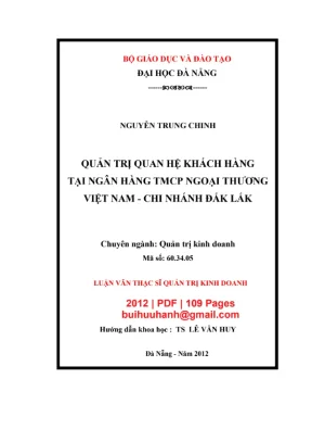 Luận văn Quản trị quan hệ khách hàng tại Vietcombank Đăk Lăk