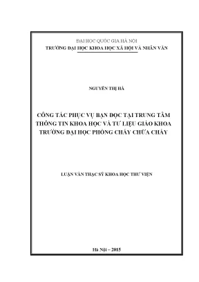 Công Tác Phục Vụ Bạn Đọc Tại Trung Tâm Thông Tin Khoa 