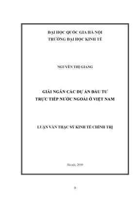 Giải ngân dự án FDI tại Việt Nam: Thực trạng và giải pháp