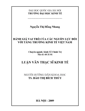 Đánh Giá Vai Trò Của Các Nguồn Lực Đối Với Tăng Trưởng