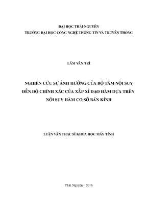 Nghiên Cứu Ảnh Hưởng Của Bộ Tâm Nội Suy Đến Độ Chính Xác