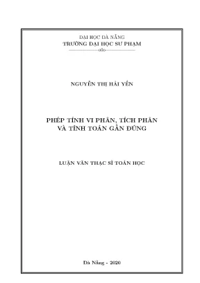 Nghiên Cứu Phép Tính Vi Phân, Tích Phân và Tính Toán Gần
