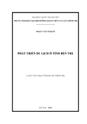 Phát Triển Du Lịch Tỉnh Bến Tre: Tiềm Năng, Thực Trạng