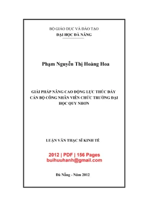 Giải pháp nâng cao động lực cho cán bộ ĐH Quy Nhơn