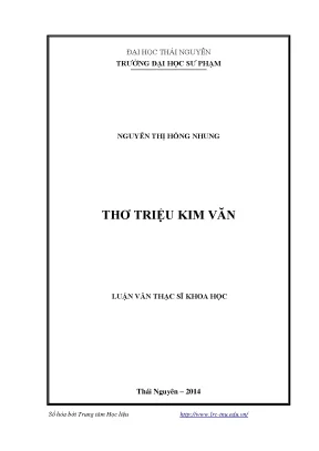Nghiên Cứu Thơ Triệu Kim Văn: Đặc Điểm và Bản Sắc Văn