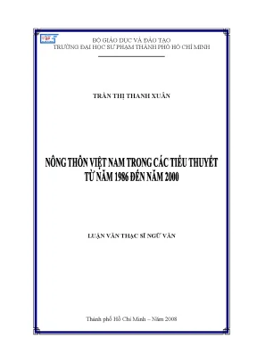 Nông Thôn Việt Nam Trong Tiểu Thuyết Thời Kỳ Đổi Mới