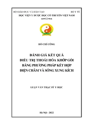 Kết quả điều trị thoái hóa khớp gối bằng điện châm và