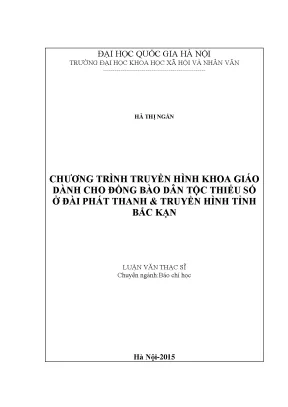 Nâng Cao Chất Lượng Chương Trình Truyền Hình Khoa Giáo
