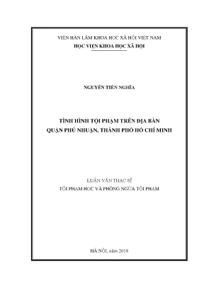 Tình Hình Tội Phạm Tại Quận Phú Nhuận, TP. Hồ Chí Minh: