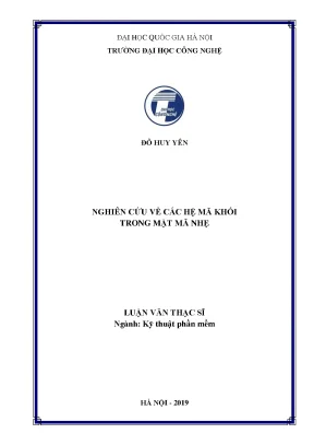 Nghiên cứu hệ mã khối trong mật mã nhẹ