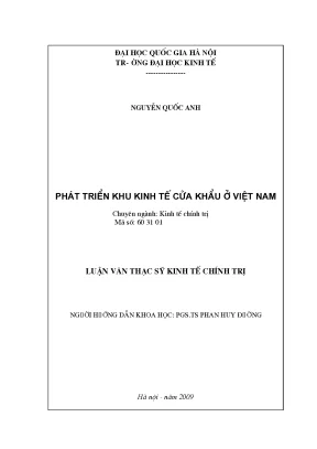 Phát Triển Khu Kinh Tế Cửa Khẩu Ở Việt Nam: Cơ Hội Và