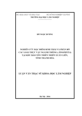 Nghiên Cứu Đặc Điểm Sinh Thái và Phân Bố Thực Vật Ngành