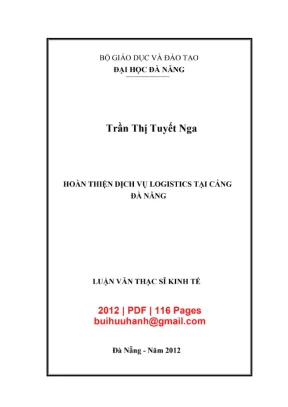 Luận văn: Hoàn thiện Dịch vụ Logistics Cảng Đà Nẵng