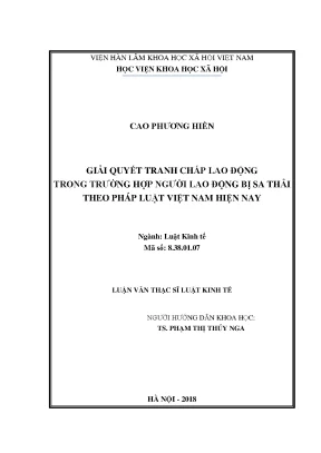Giải Quyết Tranh Chấp Lao Động Khi Người Lao Động Bị Sa