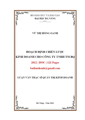 Luận văn: Hoạch định chiến lược kinh doanh cho công ty