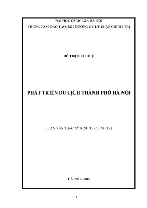 Phát Triển Du Lịch Thành Phố Hà Nội: Cơ Hội và Thách Thức