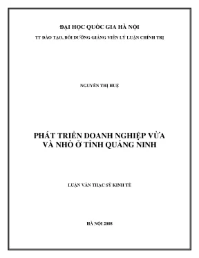 Phát Triển Doanh Nghiệp Vừa và Nhỏ Tại Quảng Ninh: Thực